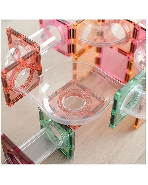 Connetix Ball Run Pack - Pastel - 80 pc - 100% Non-toxic ABS Plastic - STEM Learning! Magnetic Games