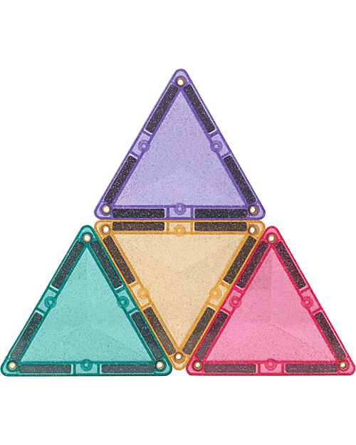 Connetix Glitter Castle Set - 48 Pieces - 100% Non-Toxic ABS Plastic - STEM Learning! Magnetic Games