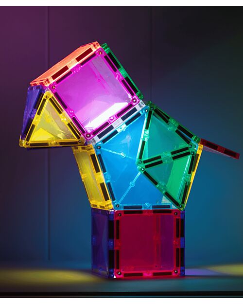 Connetix Light Star - 28 Pieces - 100% Non-toxic ABS Plastic - STEM Learning! Magnetic Games