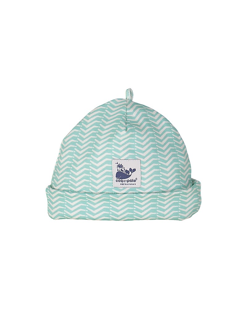 Coq en Pâte Baby Hat Hedgehog, Ice Blue 100% organic cotton