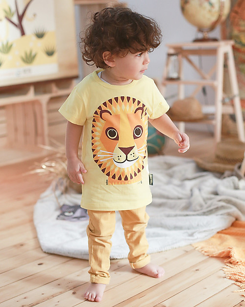 Coq en Pâte Lion T-shirt - Yellow - 100% organic cotton unisex