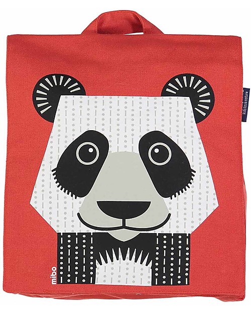 Coq en Pâte Giant Panda Backpack by Mibo - 100% Organic Cotton (23x23x7.5 cm) Kindergarten Backpacks