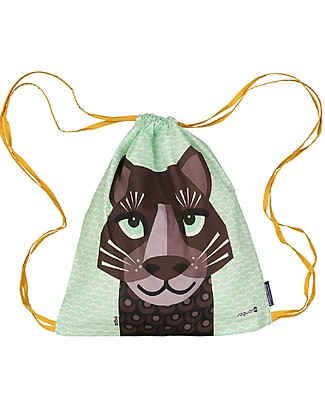 Coq en Pâte Jaguar Kids Soft Backpack/Bag - Light Green - 100% Organic Cotton (37 x 33 cm) Kindergarten Backpacks