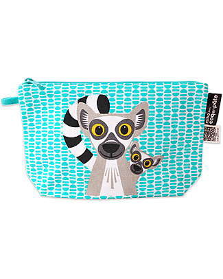 Coq en Pâte Lemur Pencil Case/Pouch - 100% Organic Cotton Canvas Pencil Cases