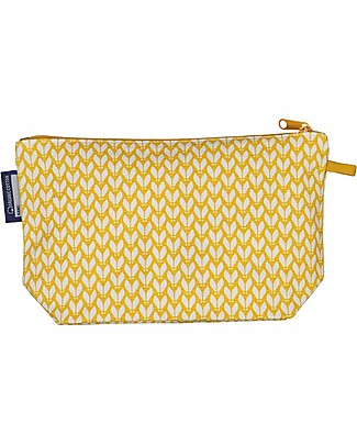 Coq en Pâte Lynx Pencil Case/Pouch - Yellow - 100% Organic Cotton Canvas Pencil Cases
