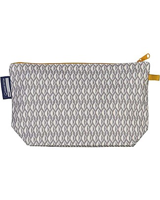Coq en Pâte Mammouth Pencil Case/Pouch - Light Grey - 100% Organic Cotton Canvas Pencil Cases
