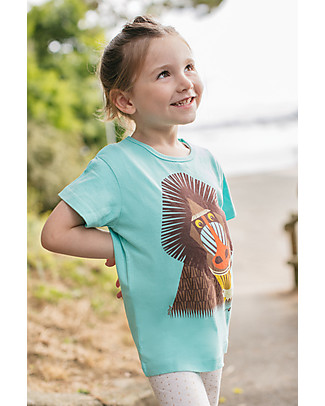 Coq en Pâte Mandrill T-shirt, Blue - 100% organic cotton T-Shirts And Vests