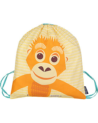 Coq en Pâte Orangutan Kids Soft Backpack/Bag, Yellow - 100% Organic Cotton (37 x 33 cm) Kindergarten Backpacks