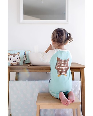 Coq en Pâte Raglan Sleeves T-shirt Hedgehog, Ice Blue - 100% organic cotton T-shirts