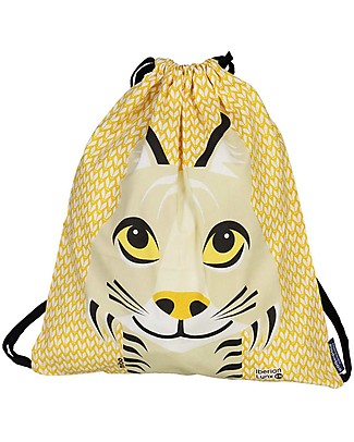 Coq en Pâte Rucksack MIBO LYNX - Print + Jaune/ Yellow - 100% organic
cotton Small Backpacks
