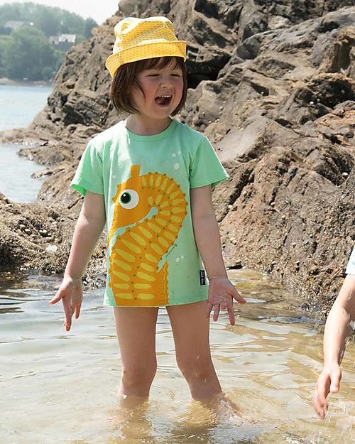 Coq en Pâte Sea Horse T-shirt, Green Apple - 100% organic cotton T-shirts