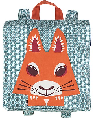 Coq en Pâte Squirrel Backpack by Mibo - 100% Organic Cotton (23x23x7.5 cm) Kindergarten Backpacks