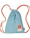 Coq en Pâte Squirrel Kids Soft Backpack/Bag, Teal Green - 100% Organic Cotton Kindergarten Backpacks