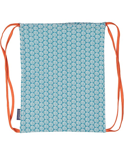 Coq en Pâte Squirrel Kids Soft Backpack/Bag, Teal Green - 100% Organic Cotton Kindergarten Backpacks