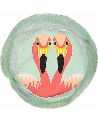 Coq en Pâte Sunhat Flamingo Pink - Blue - 100% Organic Cotton Sunhats
