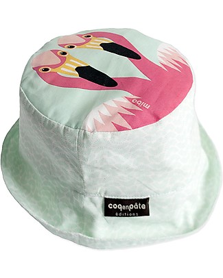 Coq en Pâte Sunhat Flamingo Pink - Blue - 100% Organic Cotton Sunhats