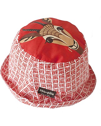 Coq en Pâte Sunhat Gazelle, Red - 100% Organic Cotton Sunhats