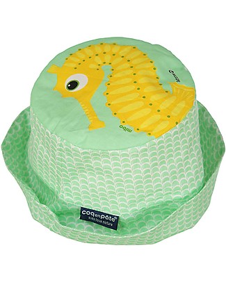 Coq en Pâte Sunhat Sea Horse, Apple Green - 100% Organic Cotton Sunhats