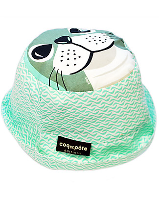 Coq en Pâte Sunhat Seal, Light Green - 100% Organic Cotton Sunhats