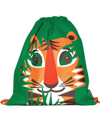 Coq en Pâte Tiger Kids Soft Backpack/Bag - 100% Organic Cotton (37 x 33 cm) Small Backpacks