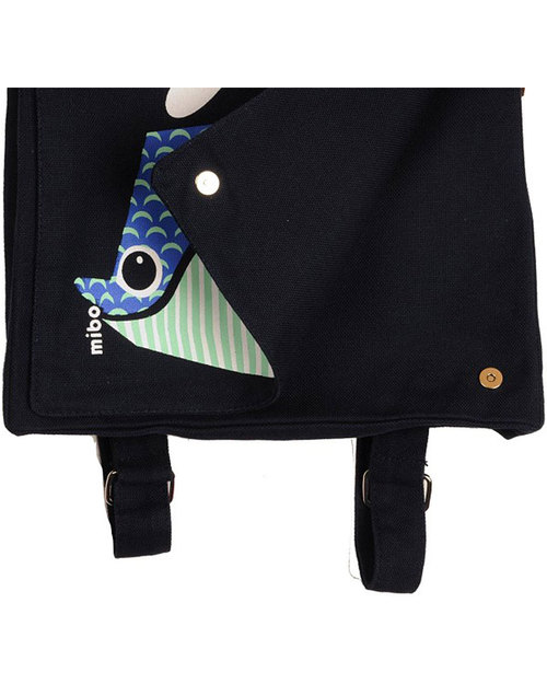Coq en Pâte Whale Backpack by Mibo - 100% Organic Cotton (23x23x7.5 cm) Kindergarten Backpacks