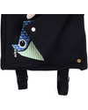 Coq en Pâte Whale Backpack by Mibo - 100% Organic Cotton (23x23x7.5 cm) Kindergarten Backpacks