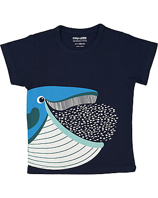 Coq en Pâte Whale T-Shirt, Navy - 100% Organic Cotton T-Shirts And Vests