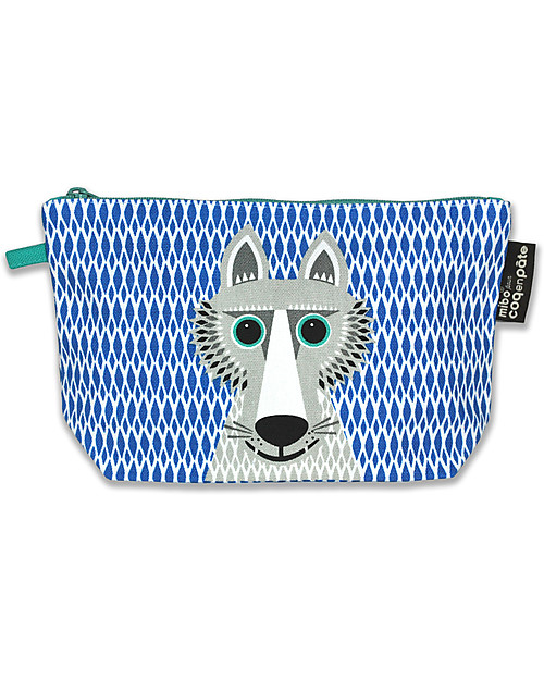 Coq en Pâte Wolf Pencil Case/Pouch - 100% Organic Cotton Canvas Pencil Cases