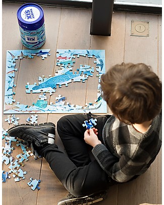 Crocodile Creek 100piece Puzzle in Canister with 36 Fascinating and Unique Sharks! Puzzles