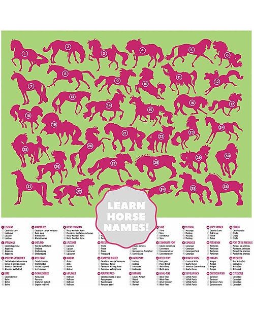 Crocodile Creek 100piece Puzzle in Canister with 36 Wonderful Horses! Puzzles