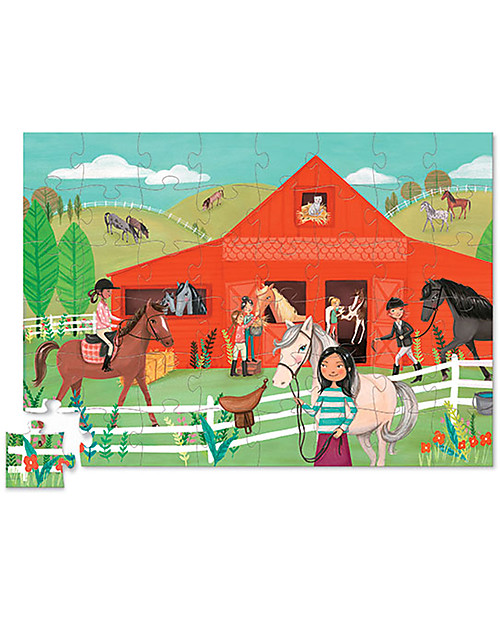 Crocodile Creek 2-in-1 Double Fun Puzzle, Horse Stable - 48 pieces! Puzzles