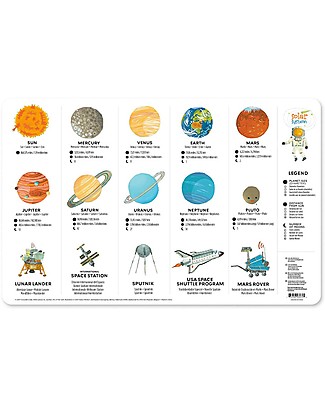 Crocodile Creek 2-sided Placemat - Space - 28 x 43,5 cm Placemat