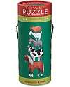 Crocodile Creek 36piece Puzzle in Canister,Barnyard - A Tower of Animals! Puzzles