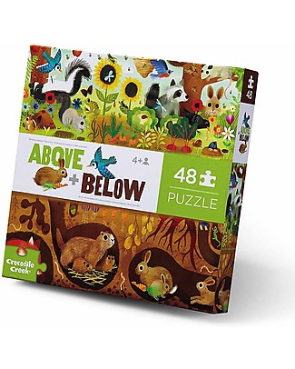 Crocodile Creek Above and Below 48 pcs Puzzle - Backyard Puzzles