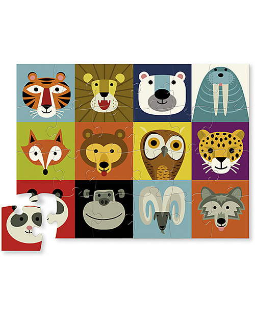 Crocodile Creek Animalia Puzzle - 24 pieces - Many Cheerful Animals to Learn! Puzzles