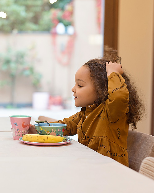 Crocodile Creek Baby Plate 19.5 cm - Backyard Friends - Free from BPA, PVC, phthalates or lead! Bowls & Plates