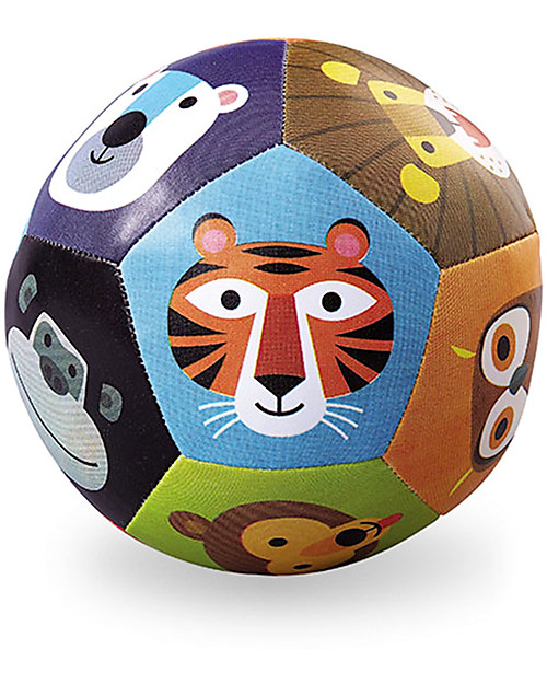 Crocodile Creek Baby's First Soft Plush Ball - 13 cm - Animalia Beach Toys