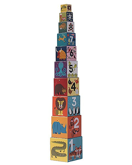 Crocodile Creek Cardboard Nesting Blocks, Animalia 123 - 1 meter tall! Creative Toys