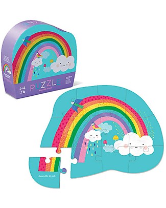 Crocodile Creek Mini Shaped Box Puzzle, Rainbow - 12 pieces! Board Games