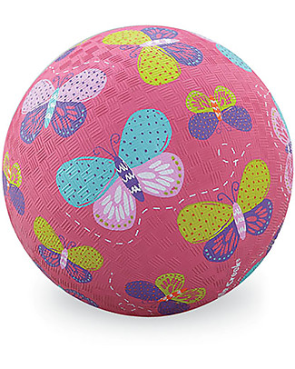 Crocodile Creek Playball - 18 cm - Pink Butterflies Beach Toys
