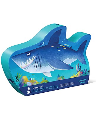 Crocodile Creek Shaped Puzzle Very Shark Reef - 36 pieces - Wonderful Illustrated Box and Great Gift Idea! Puzzles