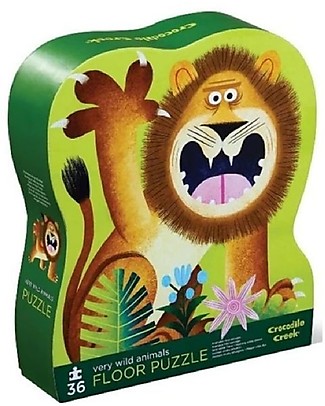 Crocodile Creek Shaped Puzzle Very Wild Animals - 36 pieces - Wonderful Illustrated Box and Great Gift Idea! Puzzles