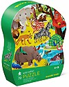 Crocodile Creek Shaped Puzzle Wild Safari - 72 pieces - Wonderful Illustrated Box and Great Gift Idea! Puzzles
