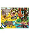 Crocodile Creek Shaped Puzzle Wild Safari - 72 pieces - Wonderful Illustrated Box and Great Gift Idea! Puzzles