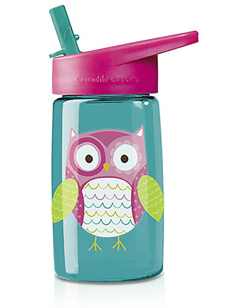 Crocodile Creek Tritan Children’s Drinking Bottle 500 ml, Owl - Safe and recyclable! Non-Thermal Water Bottles