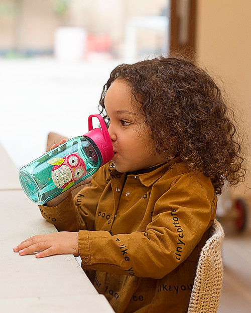 Crocodile Creek Tritan Children’s Drinking Bottle 500 ml, Owl - Safe and recyclable! Non-Thermal Water Bottles