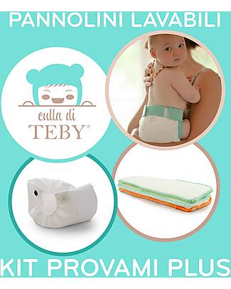 Culla di Teby Kit Provami PLUS - Pannolini Lavabili - Grigio Chic Washable Nappies