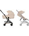 Cybex 2-in-1 Coya Stroller with Carrycot - Cozy Beige - Matt Black frame - From Birth to 4 Years Lights Strollers