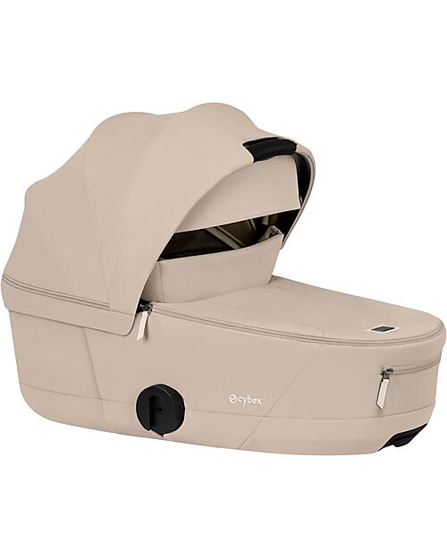 Cybex 2-in-1 Coya Stroller with Carrycot - Cozy Beige - Matt Black frame - From Birth to 4 Years Lights Strollers