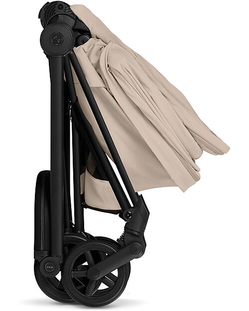 Cybex 2-in-1 Coya Stroller with Carrycot - Cozy Beige - Matt Black frame - From Birth to 4 Years Lights Strollers